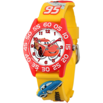 Disney Cars Kids' Plastic Time Teacher Analog Quartz 3D Strap Watch