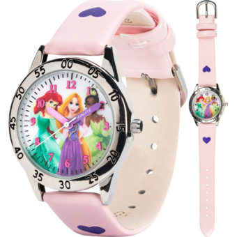 Disney Princess Time Teacher Watch for Kids – Easy Analog Time Learning, Colorful Princess Design, Adjustable Strap