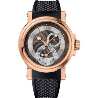 Marine Dual Time Rose Gold Watch 5857BR/Z2/5ZU