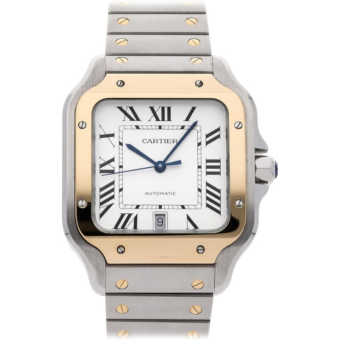 Cartier Santos Automatic Silver Dial Large Men's Watch W2SA0009