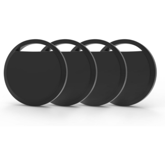 4-Pack Air Tracker Tags Smart Bluetooth Trackers, IP67 Waterproof, Compatible with Apple Find My, Lightweight, Replaceable Battery, Track Luggage, Wallets, Keys, and Bags